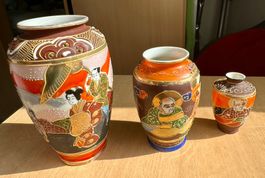 Vintage 1950er, 2 Vase aus Japan Dekor, Top Zustand!