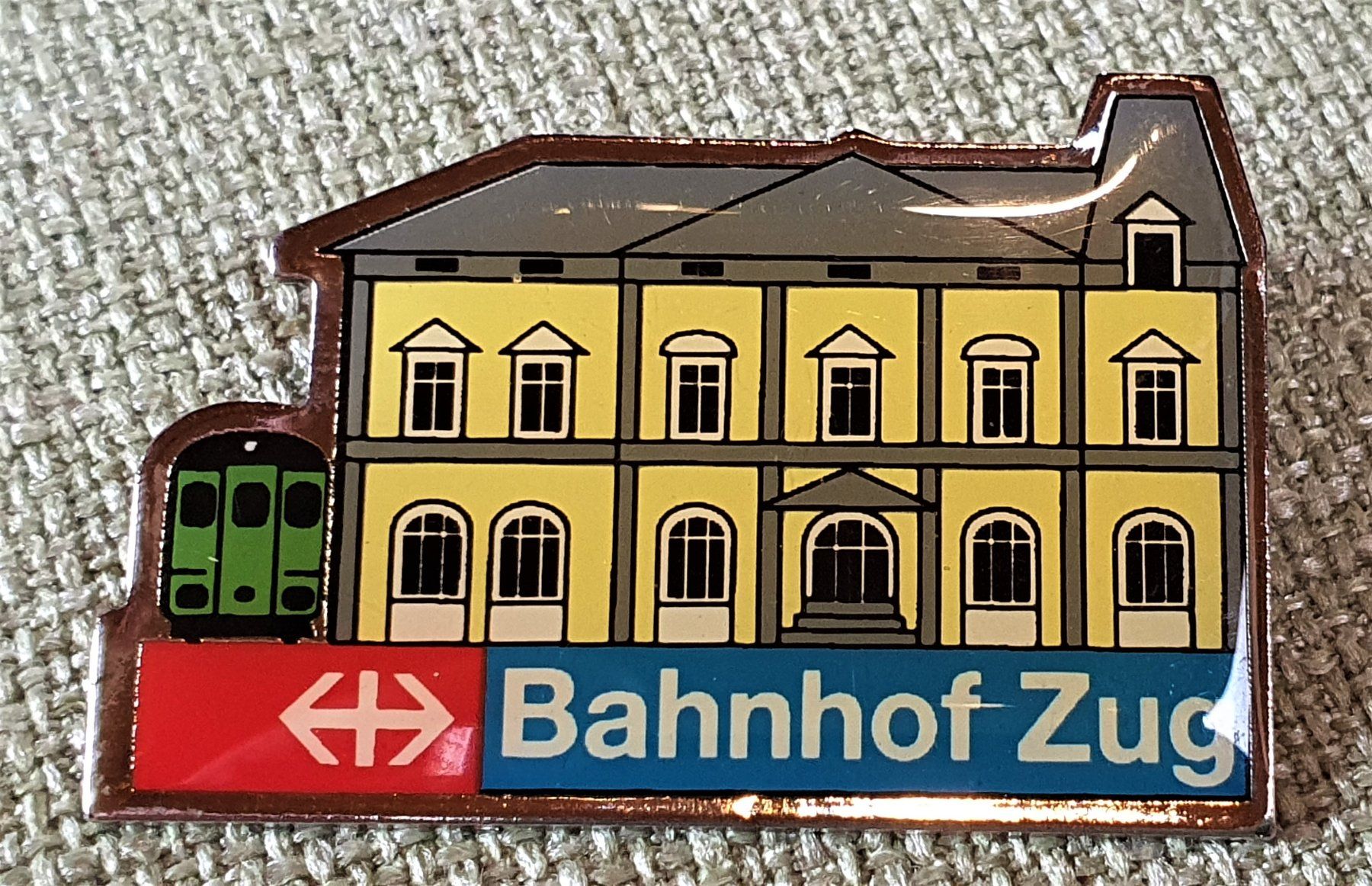 SBB/CFF/FFS Plaketten & Abzeichen: B593 - Pin SBB Bahnhof Zug  Nr.265 – Gebraucht aus Reinach BL von Boston-Verkauf