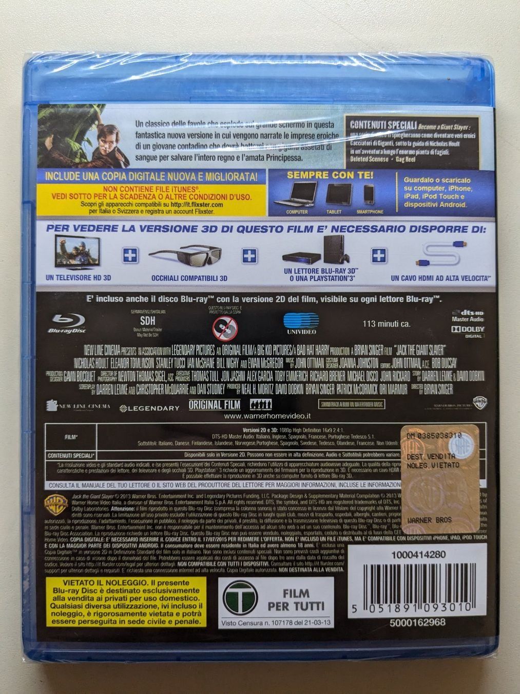 Tous les DVDs: Jack and the Giants [2 Blu-rays/2D&3D/neu&OVP] – Neuf avec emballage d'origine à Port par gecotom 1