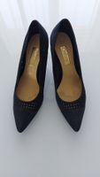 Dunkelblaue Pumps GABOR mit Lochmuster, Gr. 39.5 - Leder