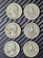 Selten 10x USA Silber Quarter Dollar 1940 bis 1945