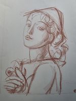 LITHOGRAPHIE PORTRAIT GRÖSSE 50X39CM ZUSTAND GUT