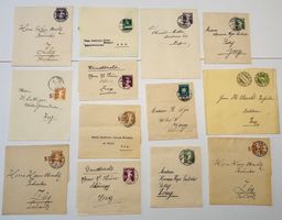 1908 - 1938 Lot 13 x Streifbänder alle nach ZUG +++