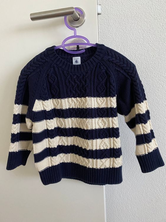 Petit Bateau Pull Bébé Garçon - Coton Bio Doux | Ouverture épaule Boutonnée - Confortable Et écolo