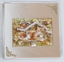 Karte "Katze im Vogelhaus"