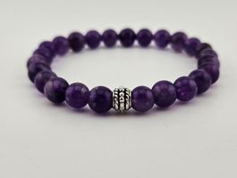 Herrenarmband Amethyst Lila Heilsteine/Edelsteine