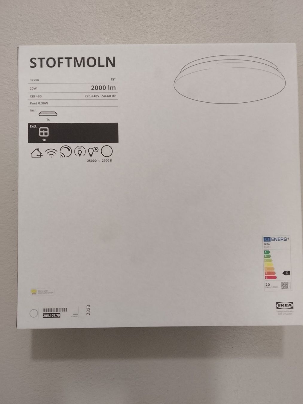 Ikea Lustres & lampes de plafonds: IKEA Deckenleuchte Stoftmoln - neu – Neuf avec emballage d'origine à St. Gallen par Fluros 2