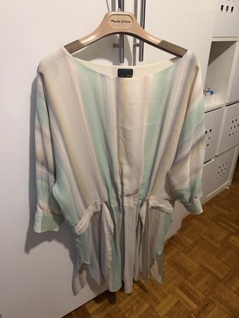 Robe Fendi T.44 Multicolore Pastel Été Soie Made in Italy