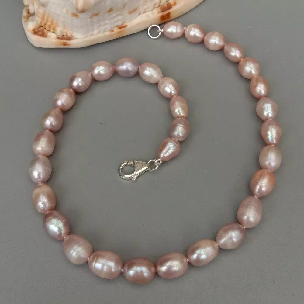 Catenine: Lua Lila Perlen Kette Echt 1.2cm Collier Perle Halskette – Nuovo (secondo la descrizione) da Prilly venduto da ilyria73 2
