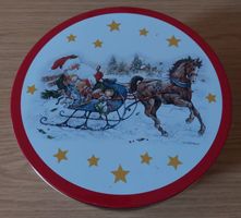 Runde Weihnachtsgüetzidose aus Metall