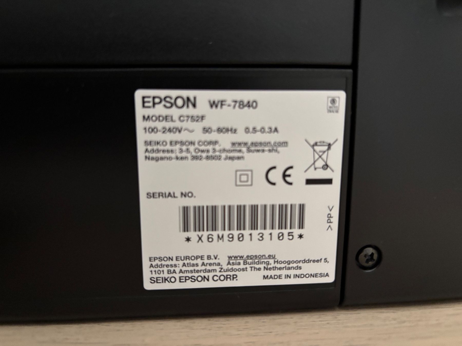Epson Imprimantes: Epson Workforce WF-7840 Multifunktionsdrucker – D'occasion à Hinwil par nanki.s 1