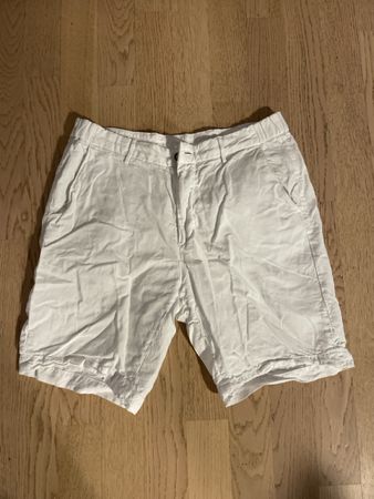 Massimo Dutti Herren Shorts, Gr. 42, Weisse Sommerhose