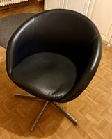 Sessel schwarz Leder Drehstuhl IKEA 602.800.26 gebraucht
