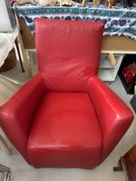 Sessel Leder rot gebraucht guter Zustand