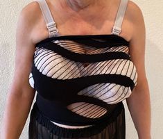 Tubetop PARTY 21 schwarz 38/40 ohne Arm transparent (Nr. 81)