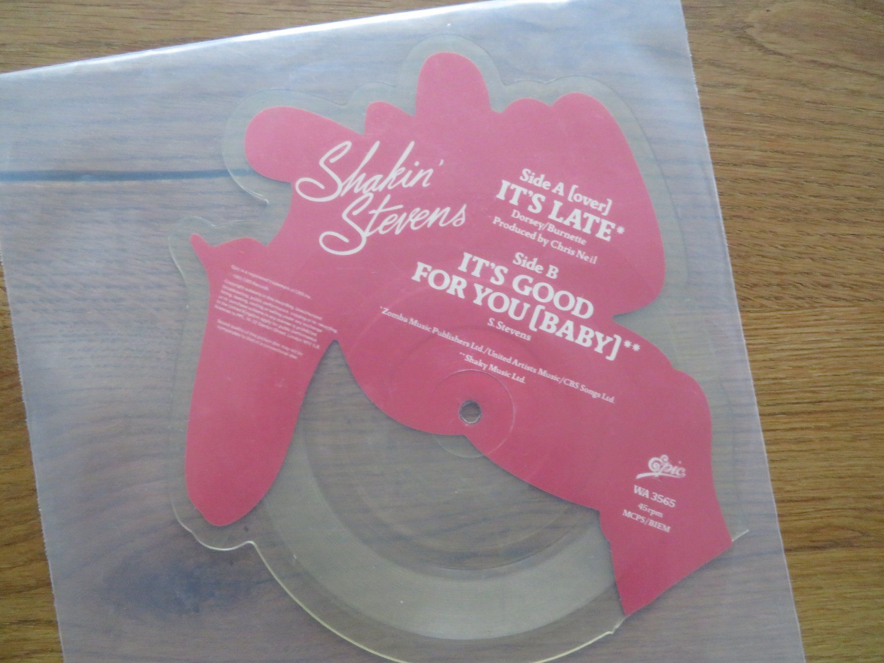 Dischi in vinile: Shakin' Stevens - It's Late - Vinyl Schallplatte Form Single – Usato da Zürich venduto da max_cp5f