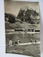 Grindelwald , Schwimmbad mit Wetterhorn, ungelaufen