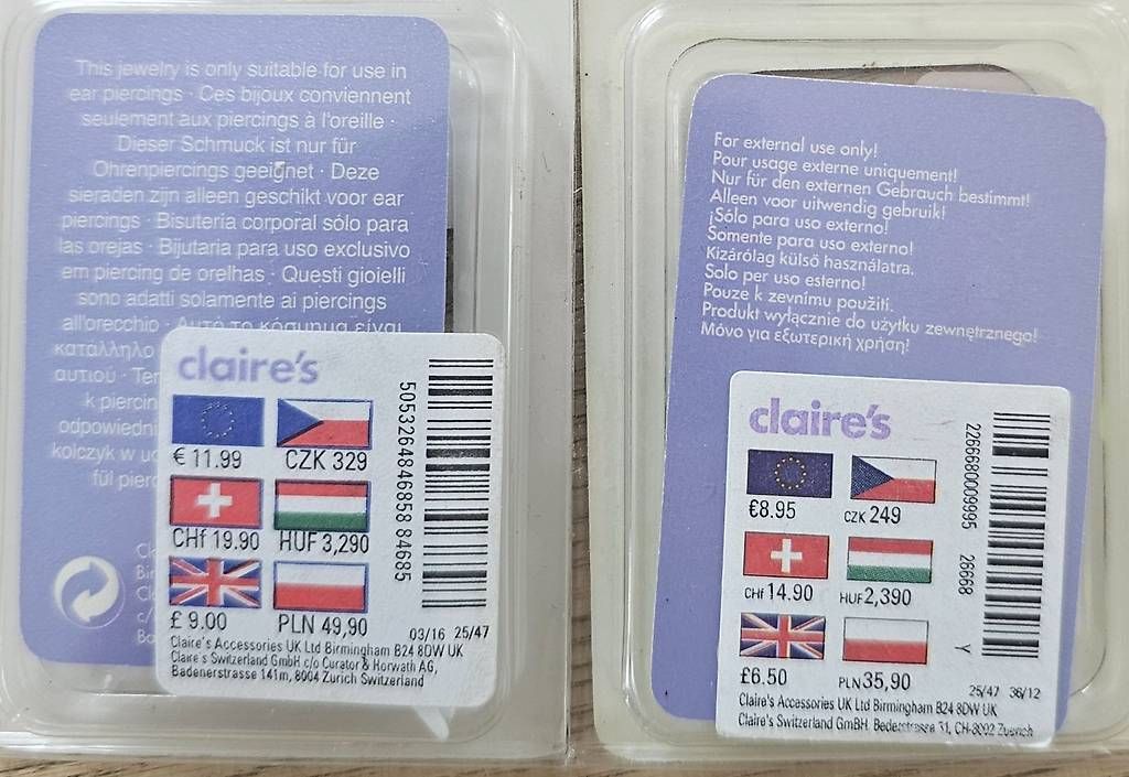 Ohrringe & -stecker: Ohrstecker Claire's Fabrikneu ungeöffnet – Gebraucht aus Bennau von Conner1 1