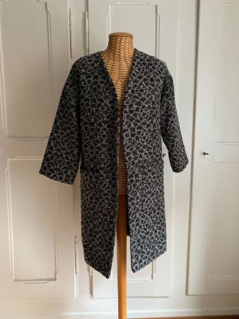 JAKE'S - Mantel schwarz-weiss 36