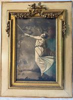 Fotogravüre ,,Frau auf Schaukel" 1890-1910 Belle - Epoque