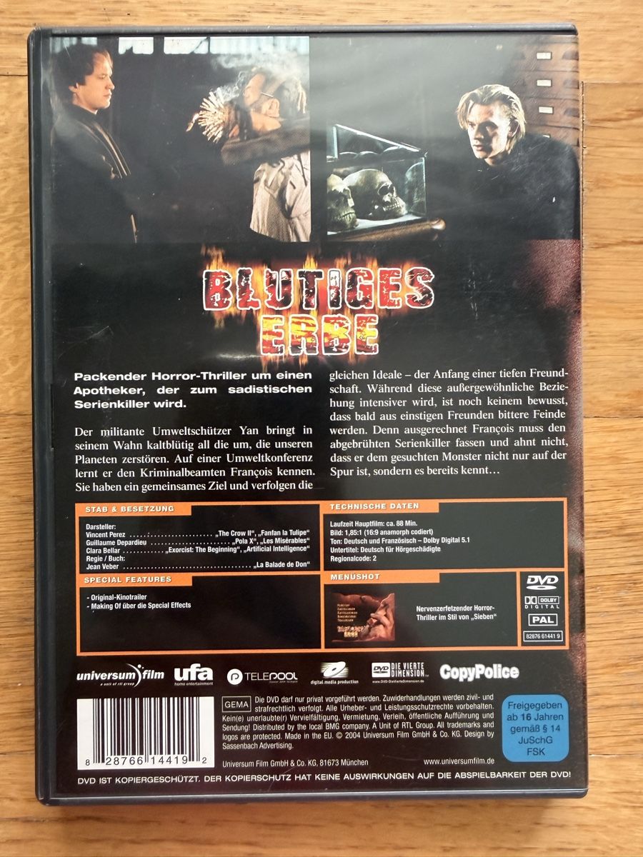 Tutti i DVDs: Blutiges Erbe (2002) DVD – Usato da Kölliken venduto da nerdorado 1