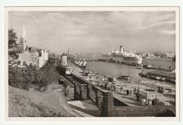 Ansichtskarte Hamburg Blick vom Stintfang auf Arkadia 1955