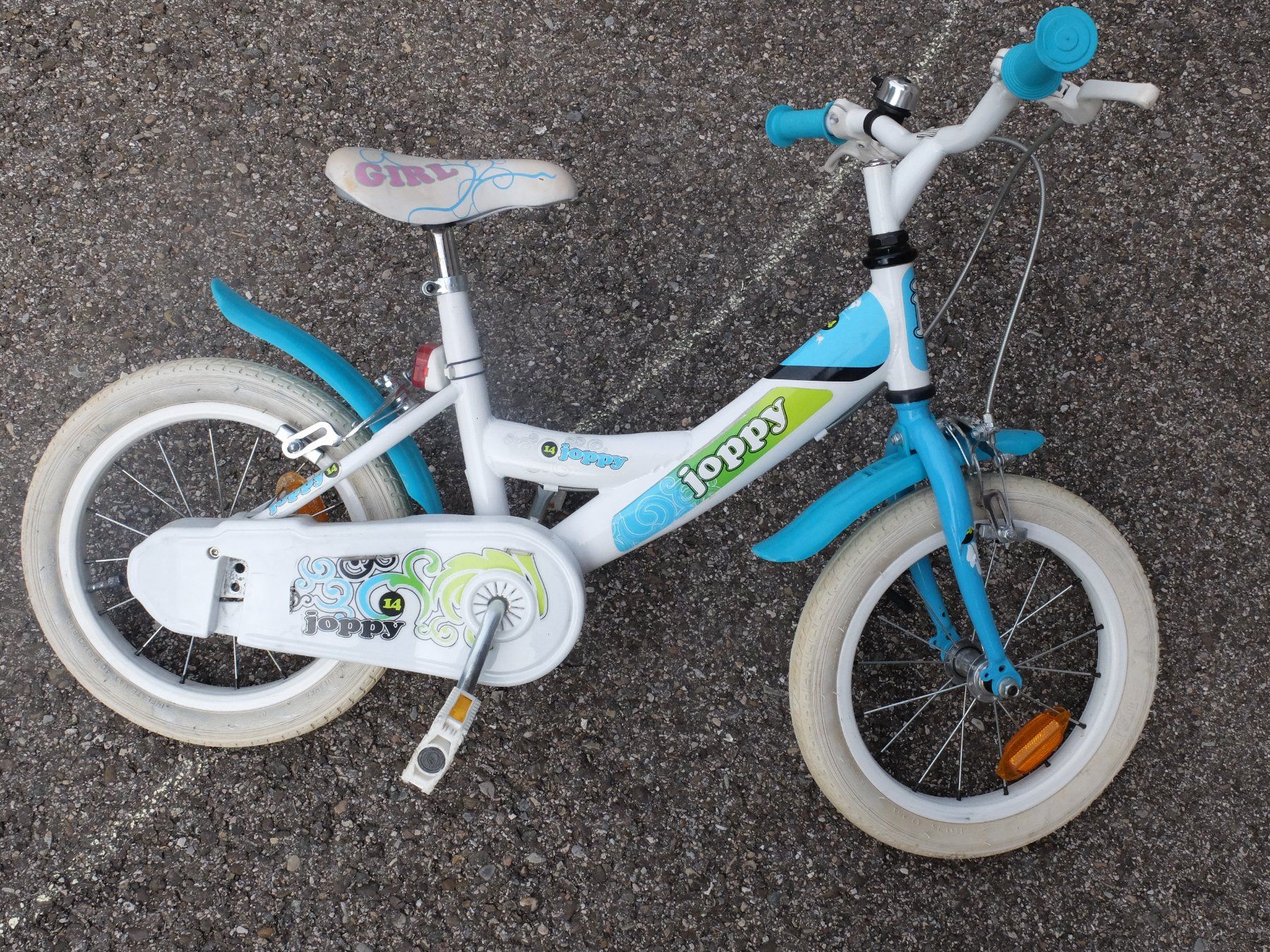 Biciclette: Vélo Joppy 14" turquoise torpédo + doubles freins – Usato da Les Breuleux venduto da malice_13 2