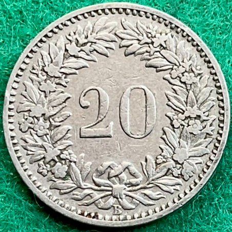 Tutti le monete: Pièce de 20 ct suisse 1893 – Usato da Plan-les-Ouates venduto da gab_cgf6 1