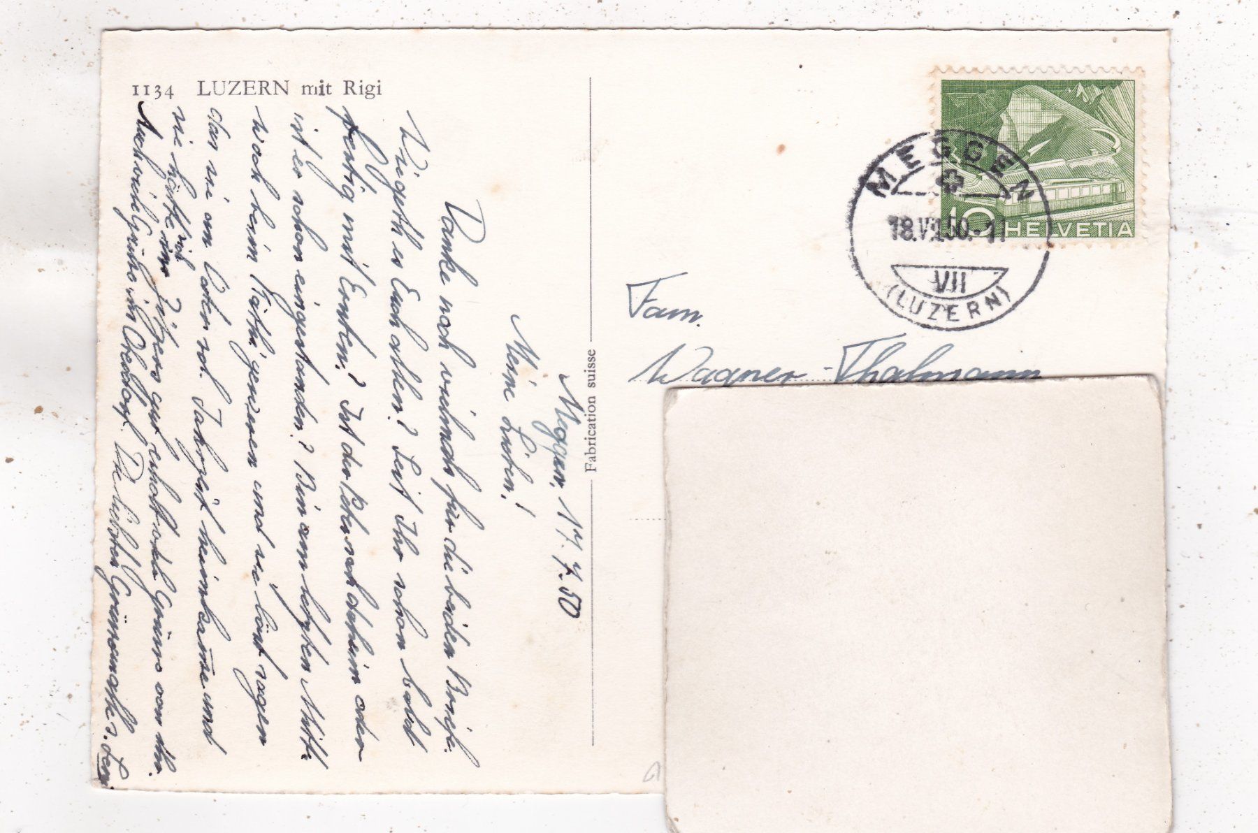 Cartes postales: Luzern mit Rigi 1950 – D'occasion à Herisau par Lisegrat2008 1