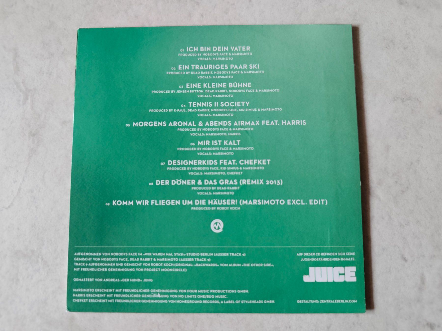 CD: Marsimoto  -  Green Juice – Usato da Schneisingen venduto da backstore24 1