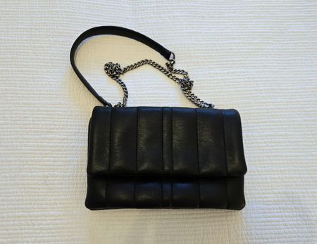Sac noir Zara, chaîne argentée