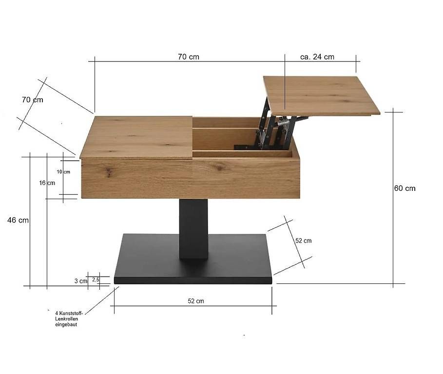 Tische: Ashton Wildeiche Couchtisch mit Mechanik, Neu – Neu und originalverpackt aus Lichtensteig von pascalporchet 3