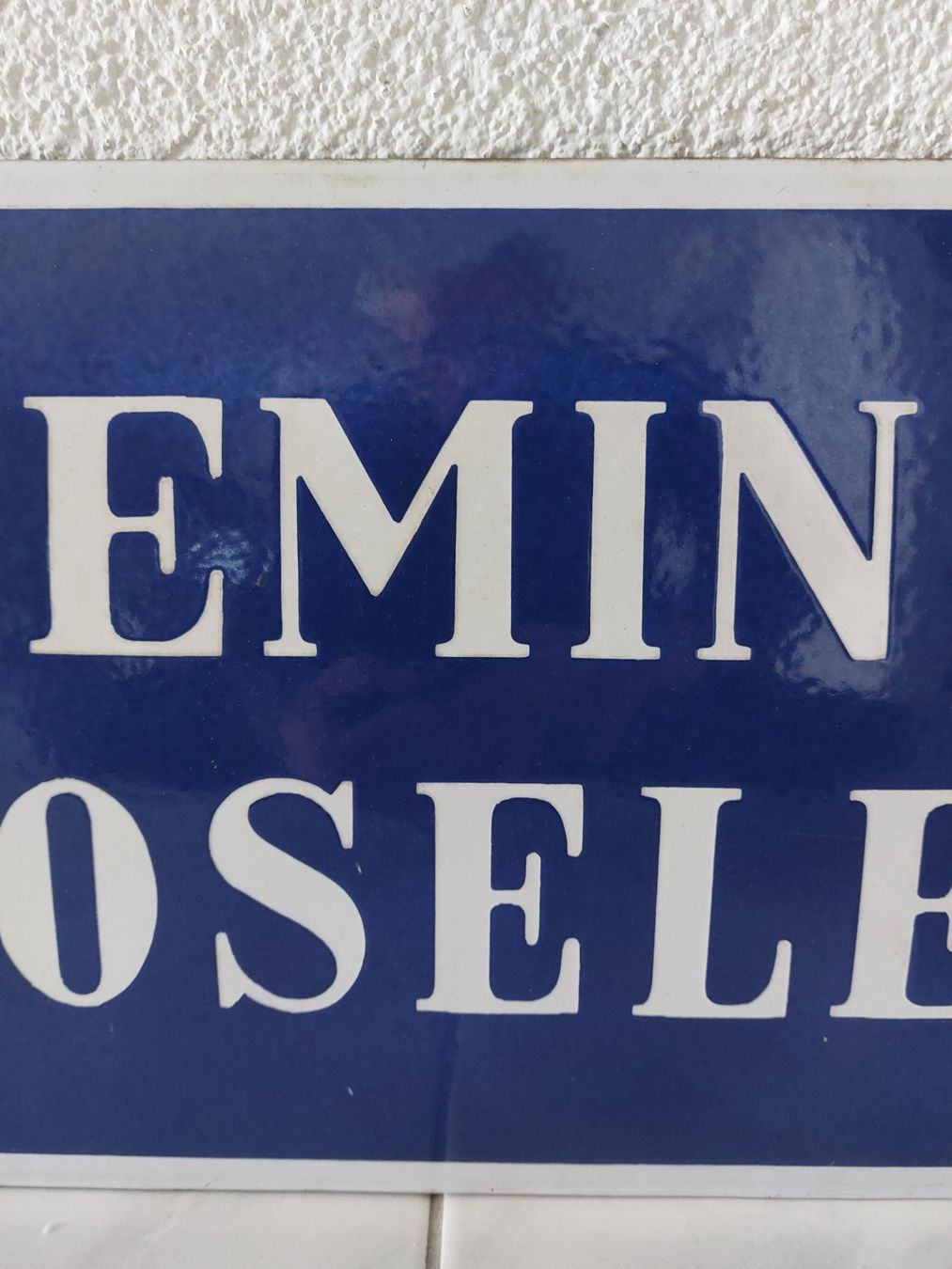 Schilder: Emailschild Chemin du Closelet plaque émaillée Lausanne – Gebraucht aus Schenkon von TG10 2
