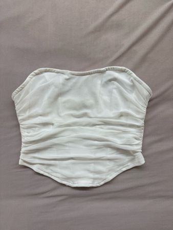 Corset blanc sans bretelles taille S