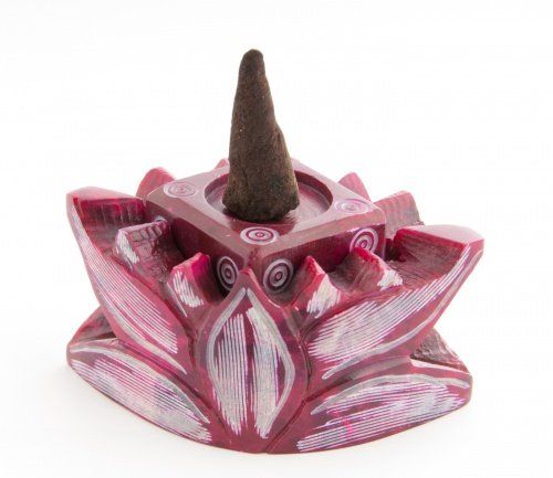 Candele: Räucherhalter - Würfel Lotus – Nuovo e nell'imballaggio originale da Mauren venduto da Yeelen