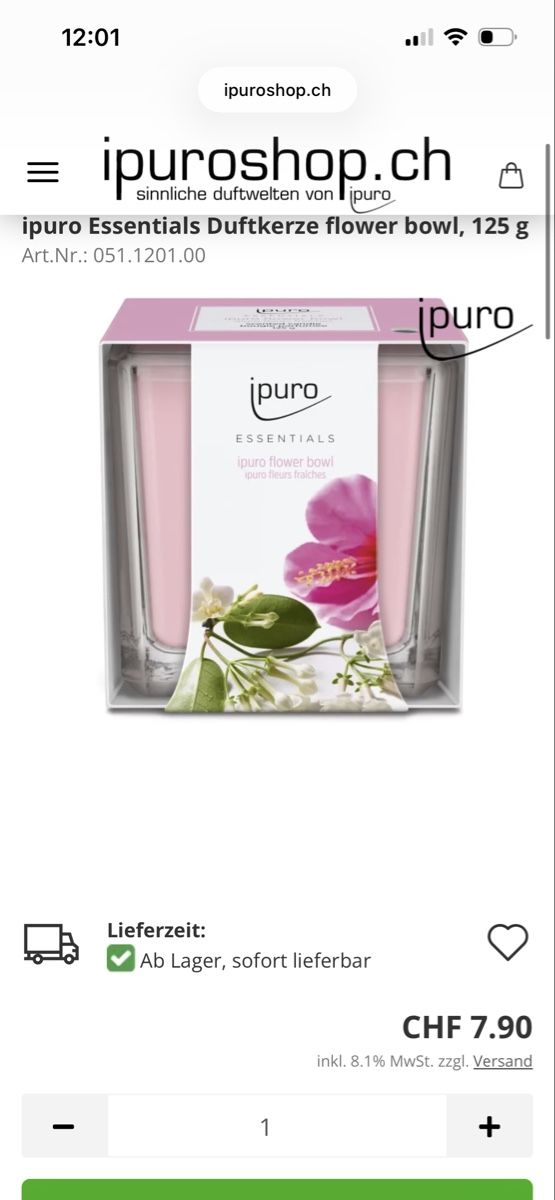 Ipuro Bougies: Ipuro Kerze  – Neuf (Voir description) à Zürich par ani4ka 2