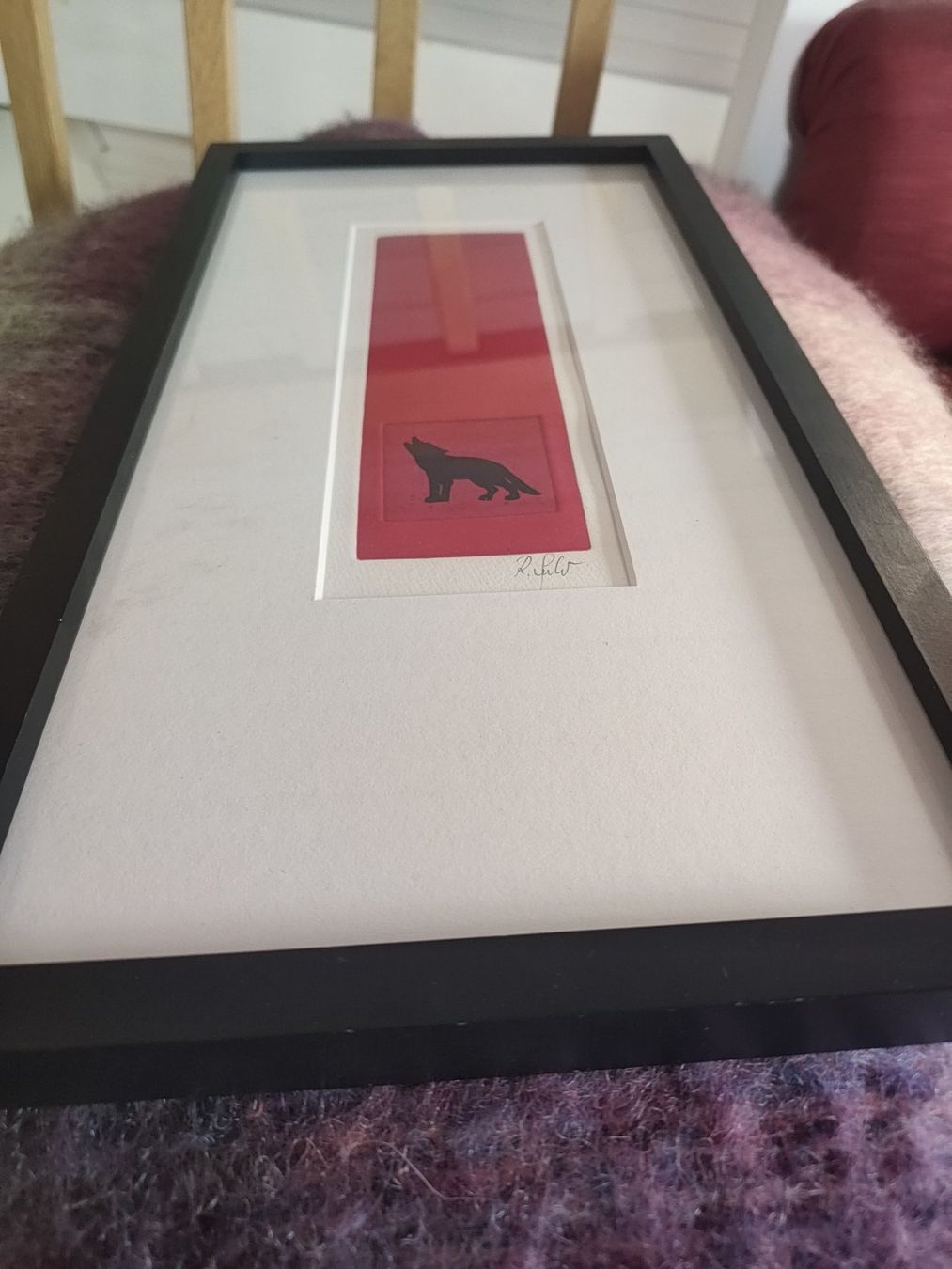 Posters & Illustrations: Cooles Wolf Bild - Gerahmt und signiert. – D'occasion à Uster par jul_8jwz 2