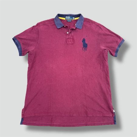Polo Ralph Lauren burgundy big pony shirt vintage retro