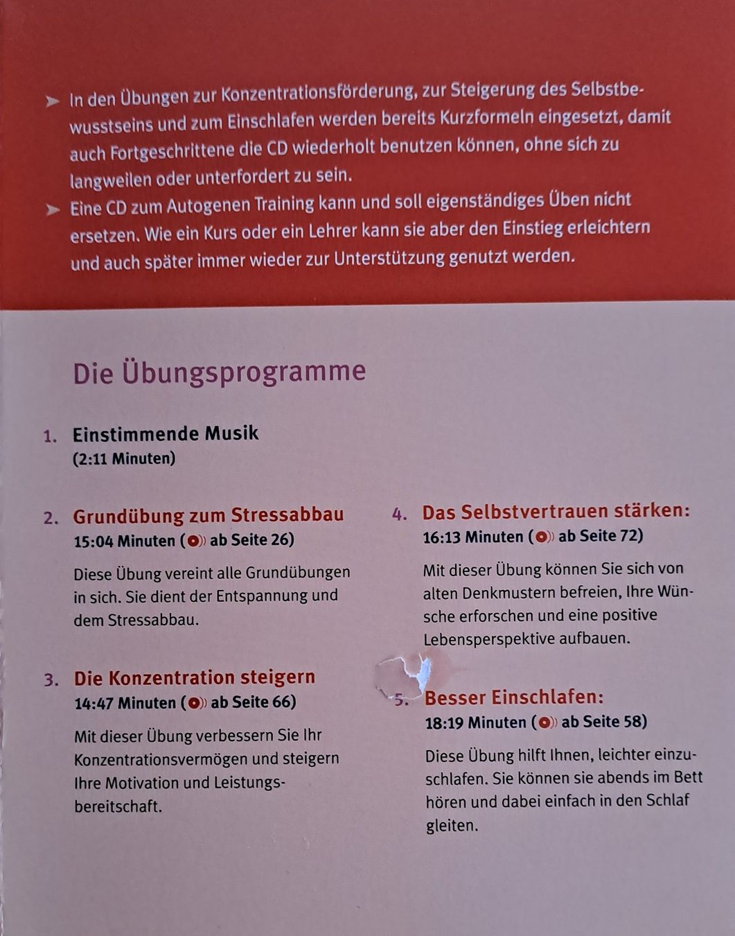 Libri: "Autogenes Training" Buch mit CD – Usato da Root venduto da Umo63 2