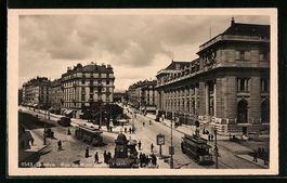 Genève, Rue du Mont et Tramways, Strass