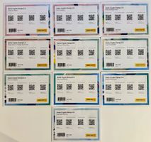 10x Swiss Crypto Stamps 2.0 (1 Komplett-Set), ungeöffnet