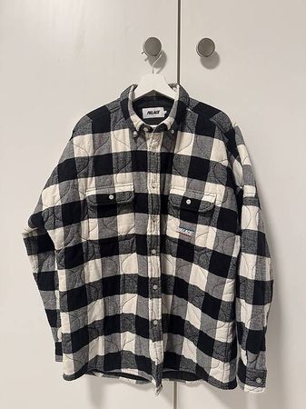 Palace Hemd Flanell gefüttert Gr. M schwarz/weiss kariert