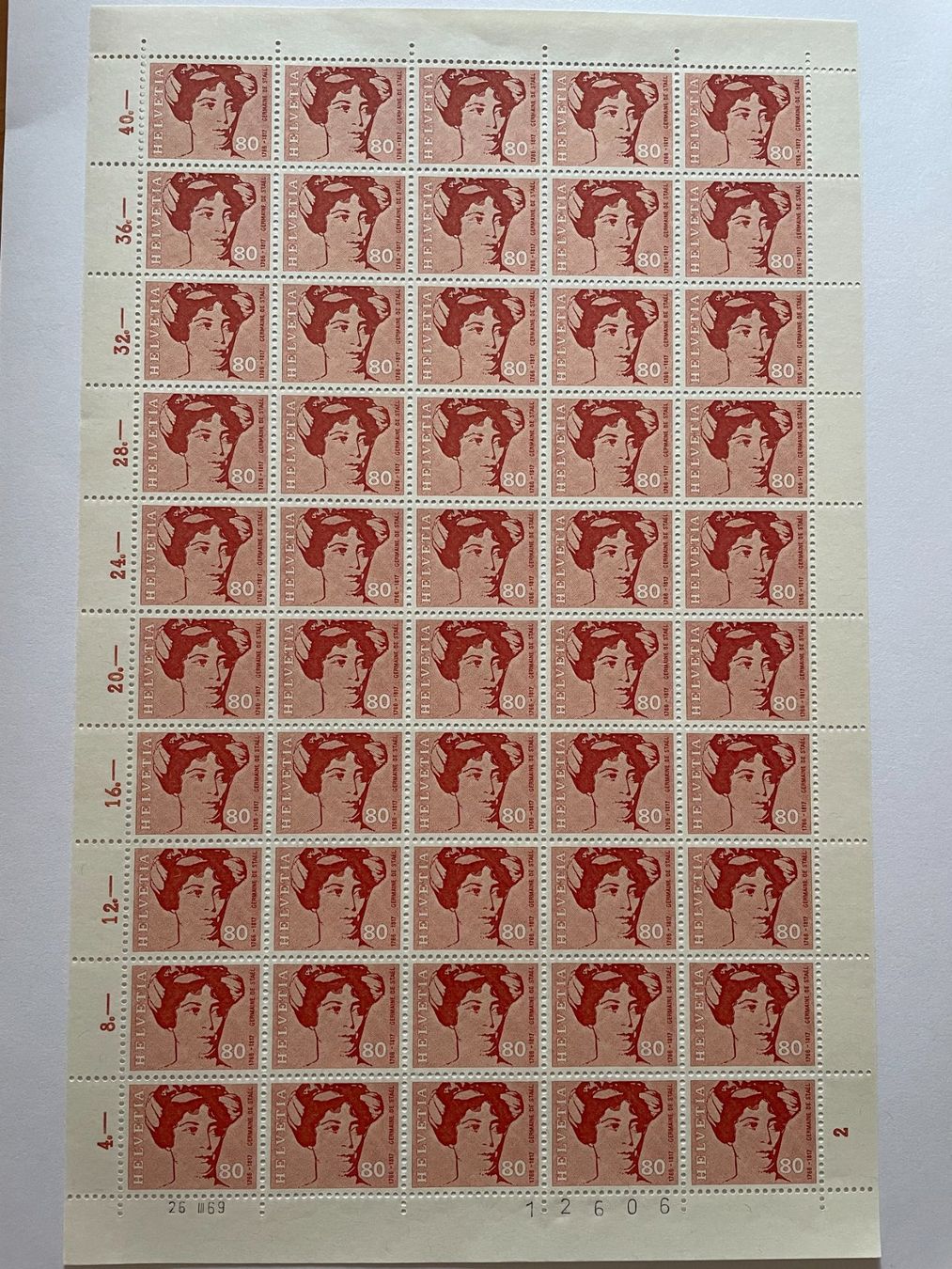 Tutti i francobolli: Briefmarken Porträts 1969 – Nuovo (secondo la descrizione) da Menzingen venduto da Wlukas 2