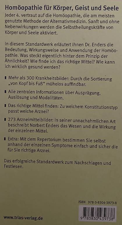 Libri: Enders Handbuch Homöopathie – Nuovo (secondo la descrizione) da Langendorf venduto da Felix2017 1
