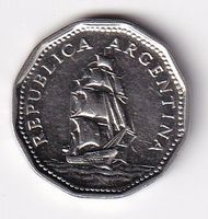 Argentinien 5 pesos 1963