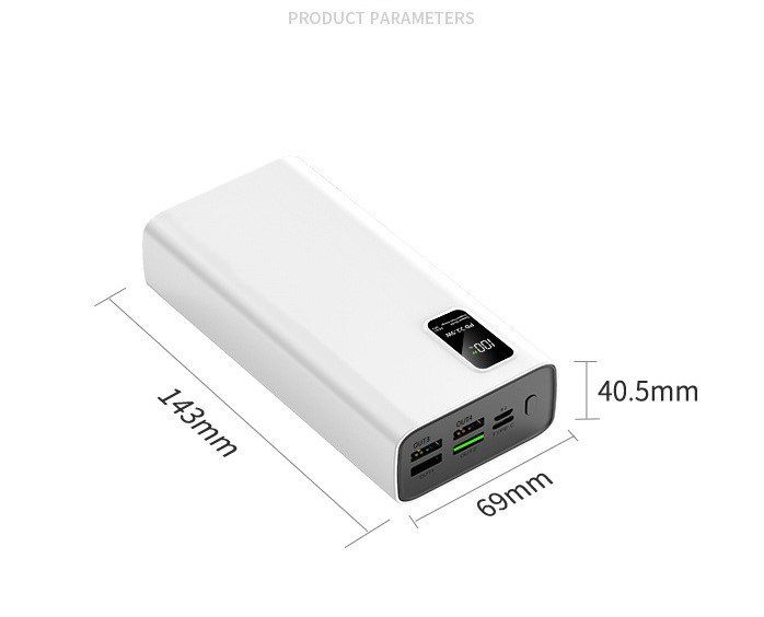 Batterie Externe 30000Mah Power Bank Usb C Chargeur Solaire Portable Haute Vitesse Avec 4 Ports