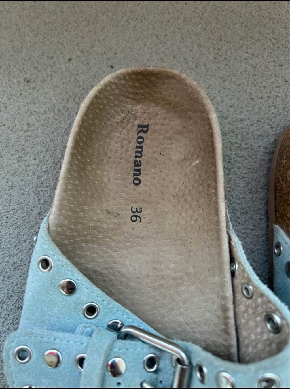 Scarpe da uomo: Simil birkenstock azzurri con borchie n36 – Usato da Lausanne venduto da eli_klm7 2