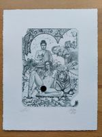 Exlibris Günter Hujber - Original Radierung Erotik signiert