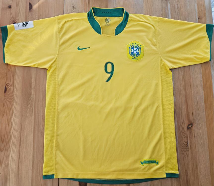 Trikot Brasilien #9 Ronaldo Grösse L Fussball Brasil Brazil