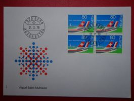 FDC 1979 Block FLUGPOST Basel-Mulhouse